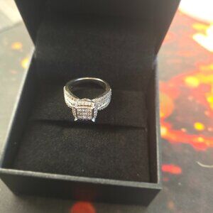 Now + Forever 1 CT TW Diamond Bridal Set – 10K White Gold, Size 8